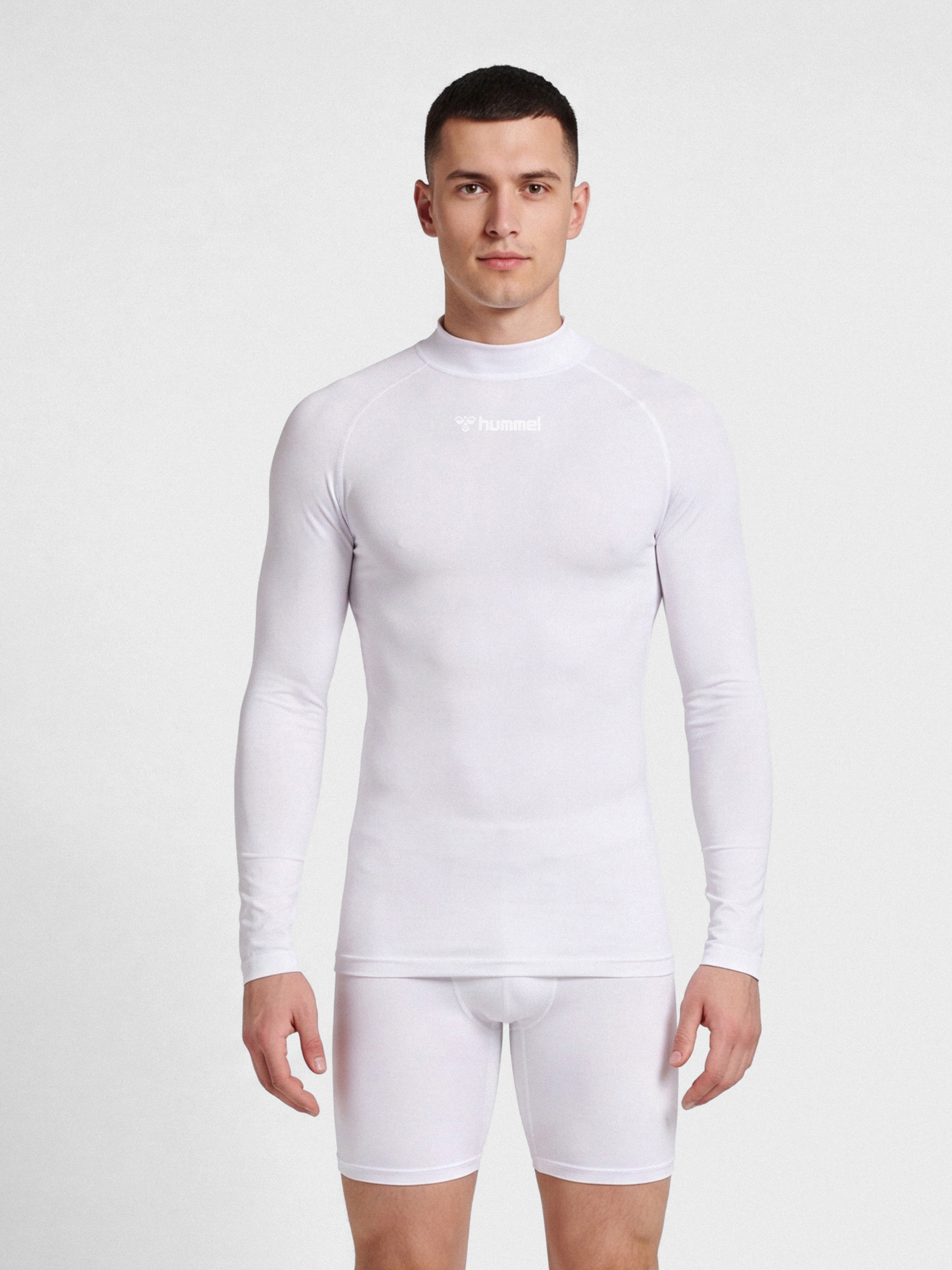 hummel BL COMFORT 2.0 MOCKNECK TEE L/S - WHITE | hummel.net