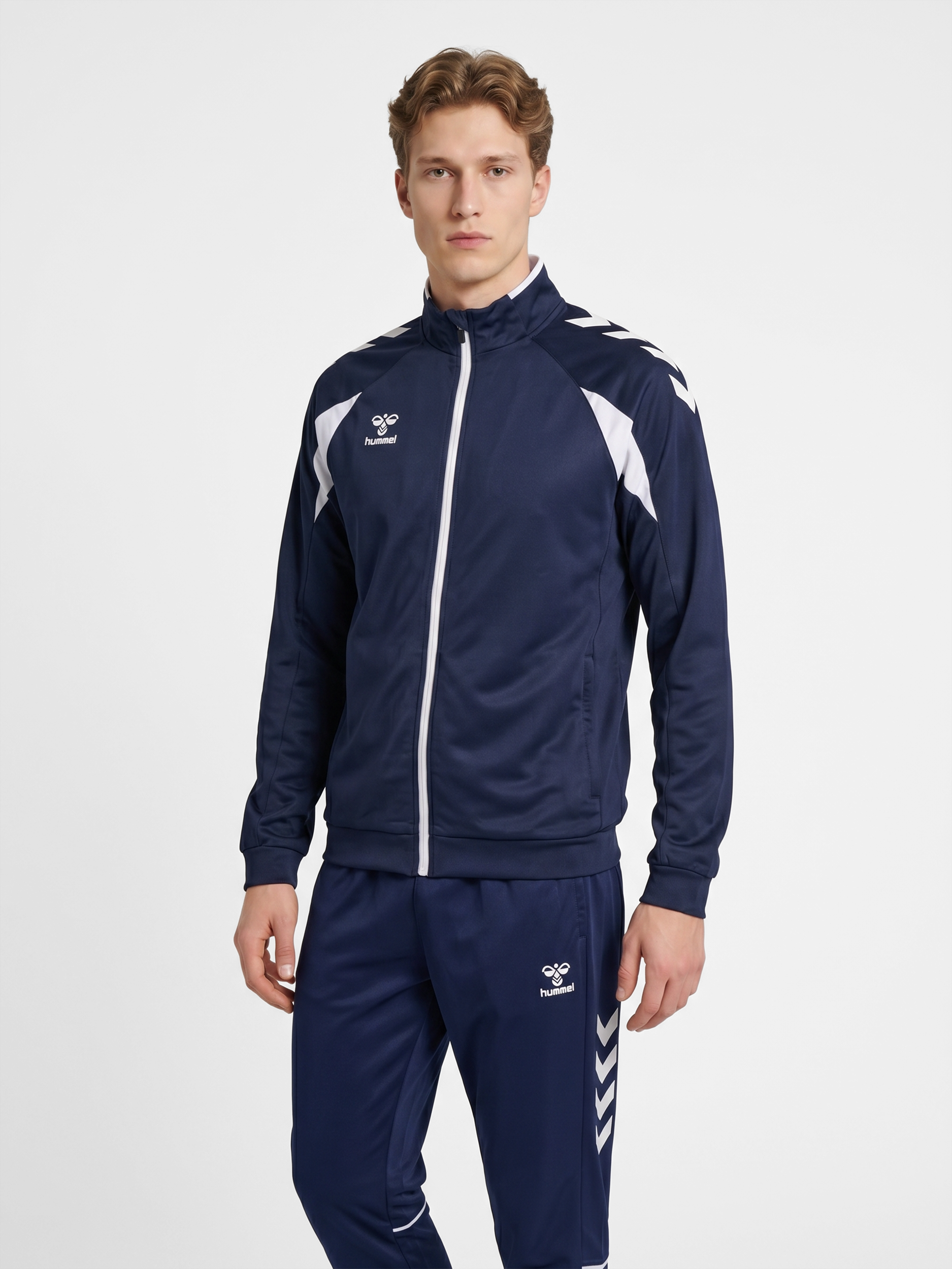 hummel CORE 2.0 TRACK ZIP JACKET - MARINE/WHITE | hummel.net