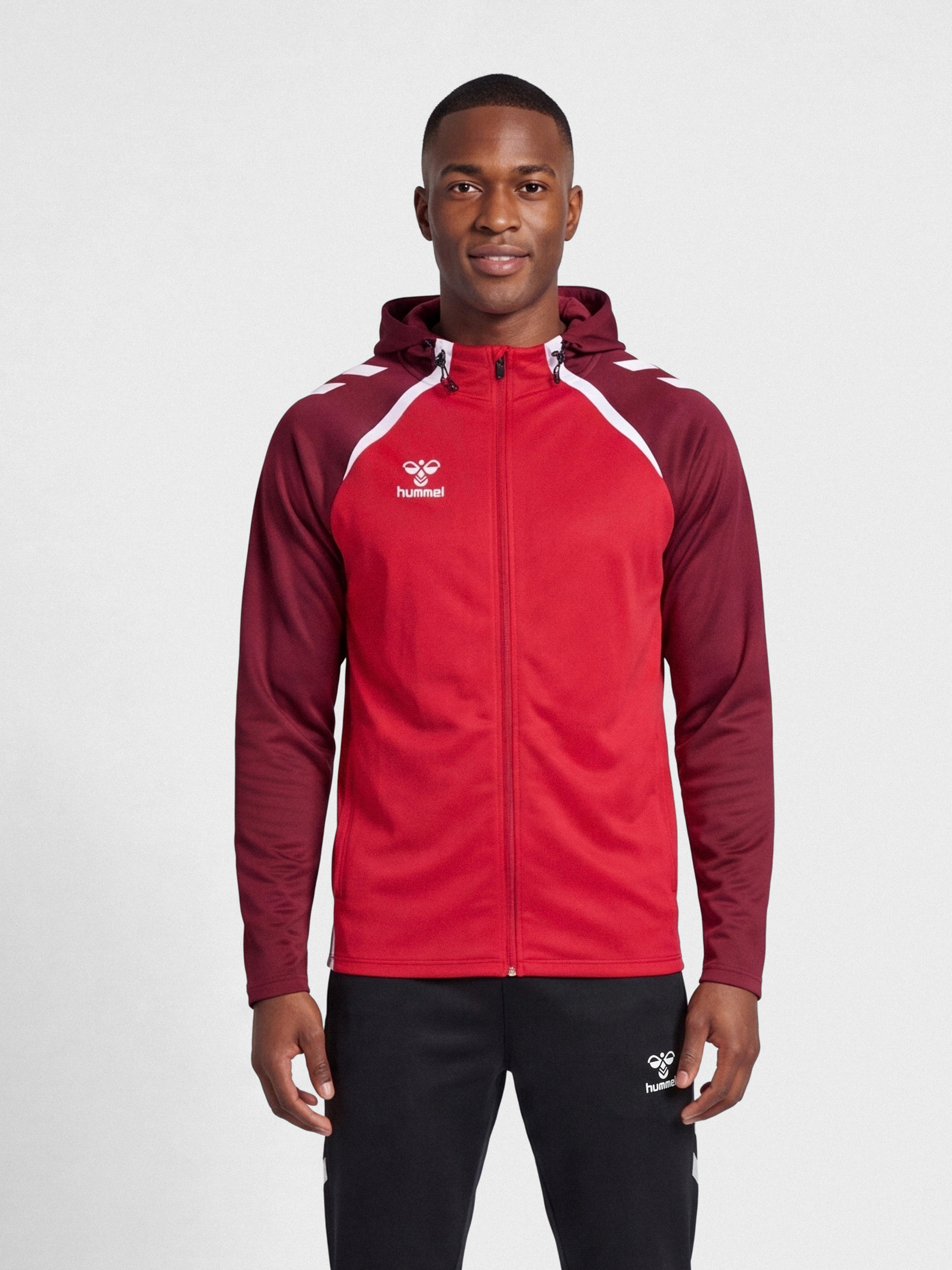hummel LEAD 2.0 ZIP HOODIE - TRUE RED/MAROON | hummel.net