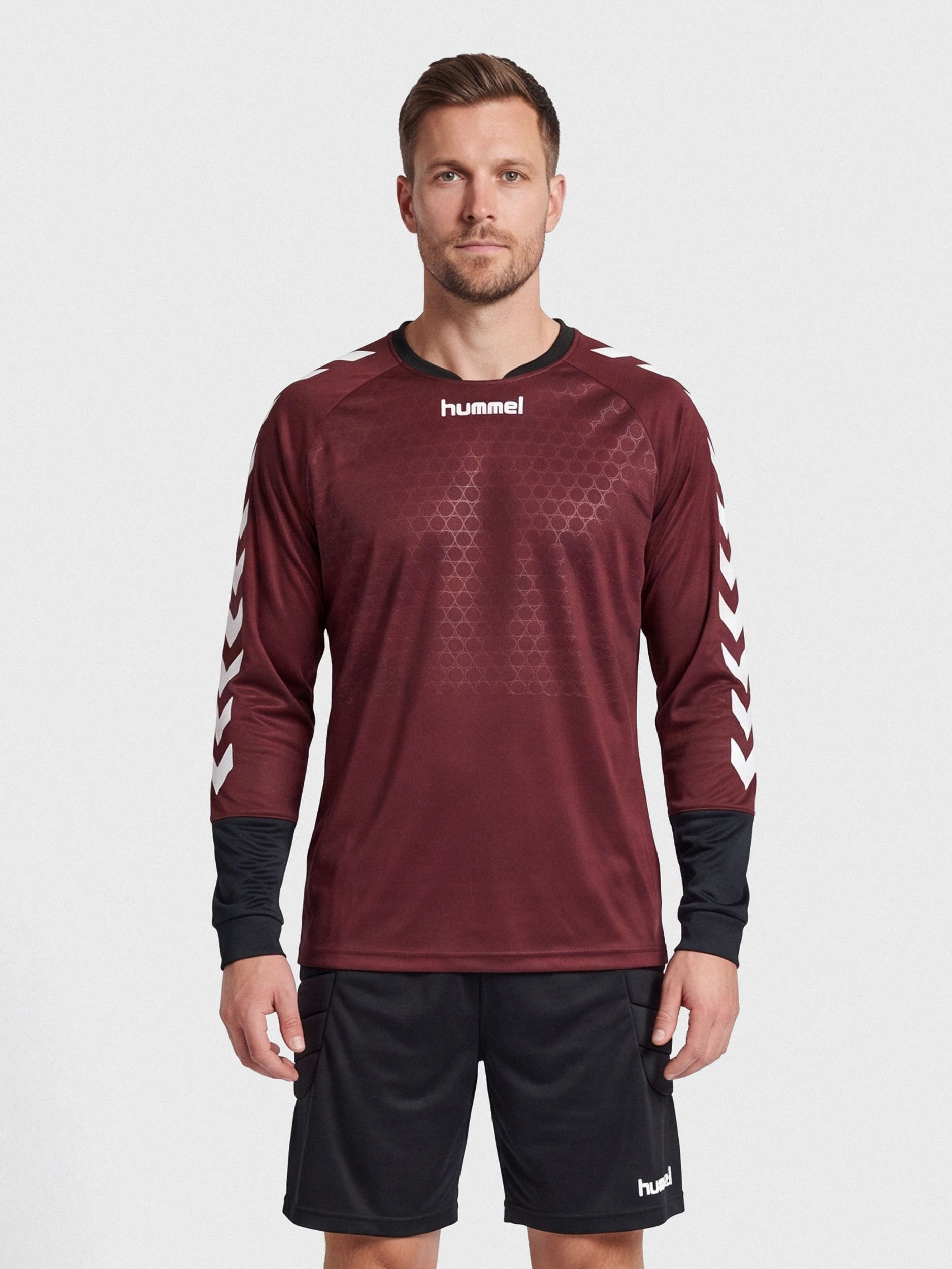 新品未使用　hummel ヒュンメル　キーパー　GK ユニフォーム　総柄　XL hummel ESSENTIAL GK JERSEY - MAROON | hummel.net