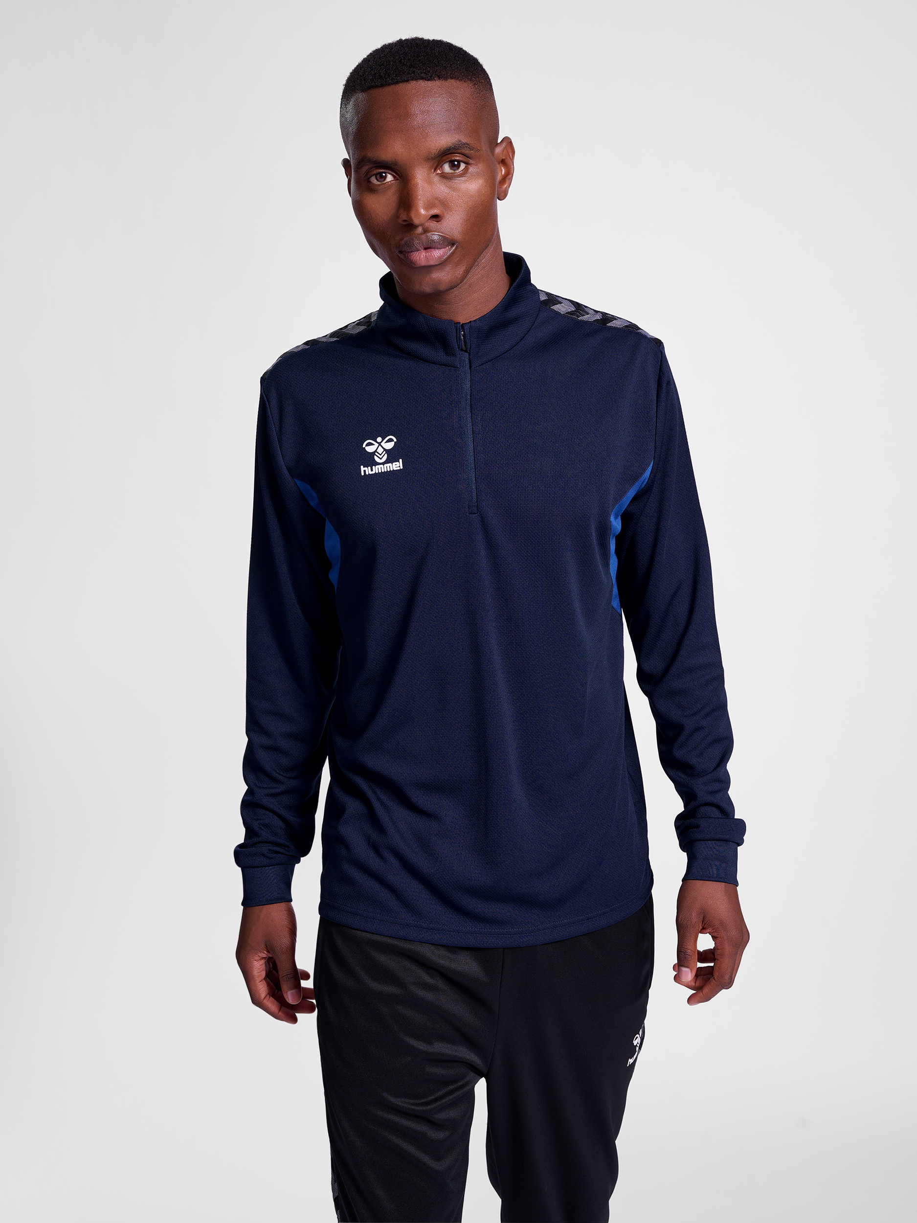 hummel AUTHENTIC HALF ZIP SWEAT - MARINE | hummel.net