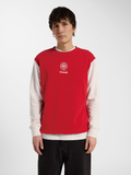 DBU 26 FAN RED-WHITE CREW NECK