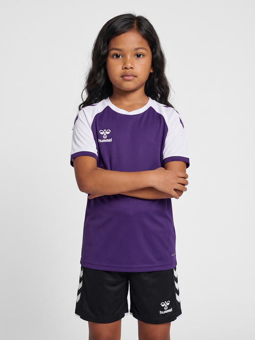 hummel MATCH LEAGUE JERSEY S/S KIDS - ACAI/WHITE | hummel.net