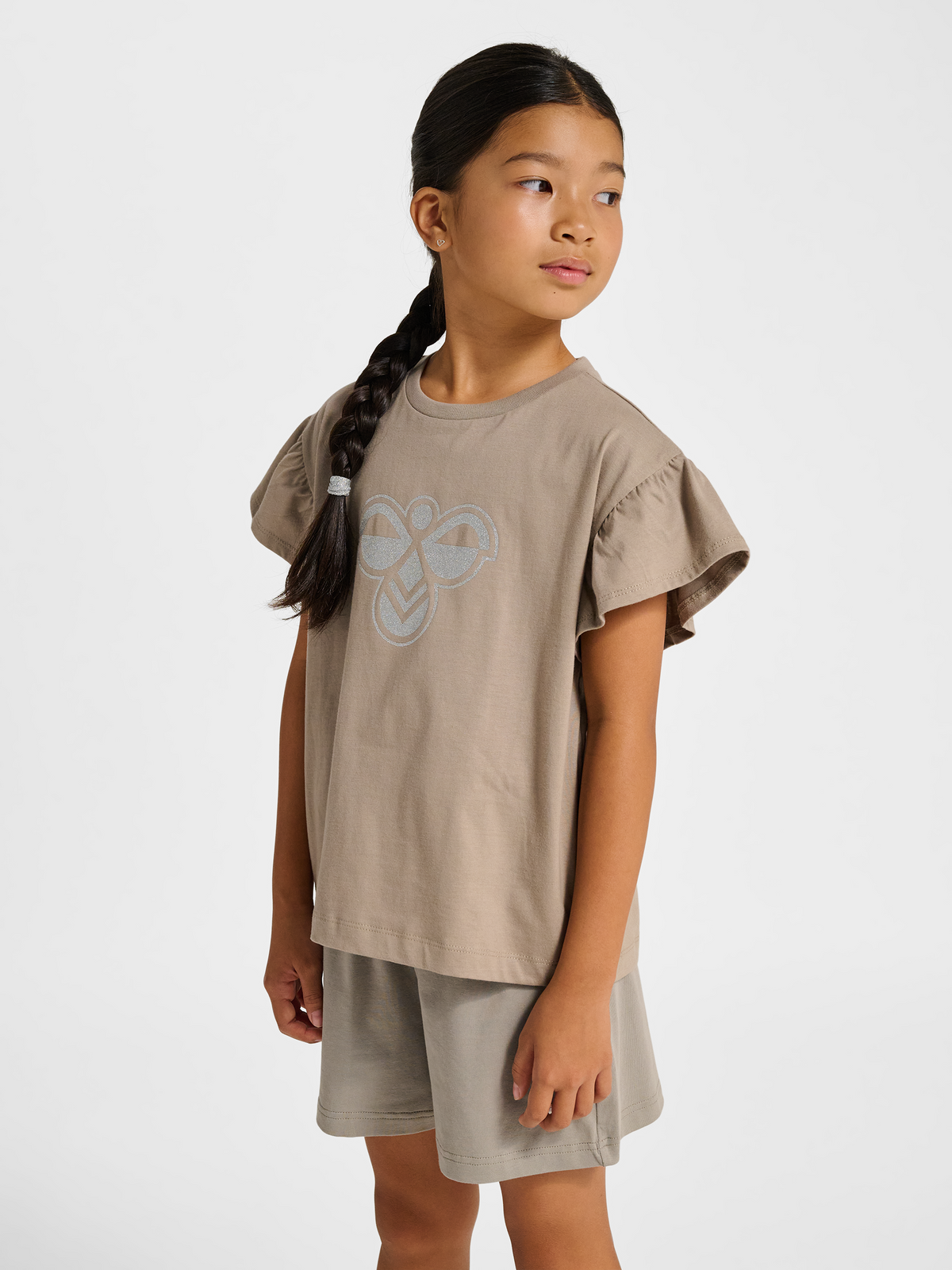 hmlJR RUFFLE T-SHIRT SS BIG BEE