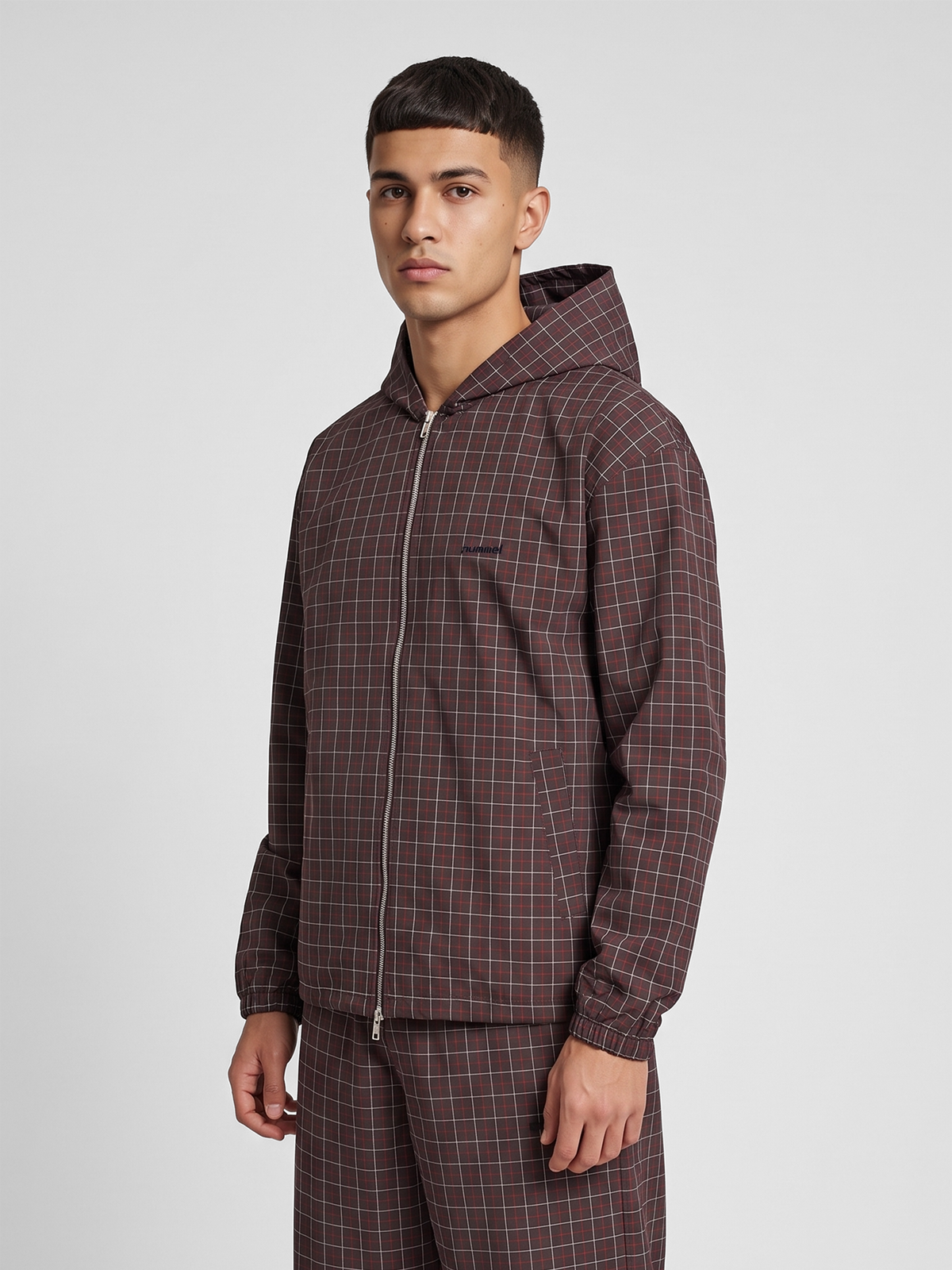hmlI-D CHECK ZIP HOODIE