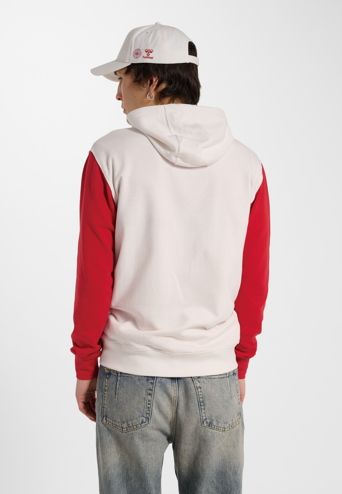 DBU 26 FAN RED-WHITE ZIP HOOD