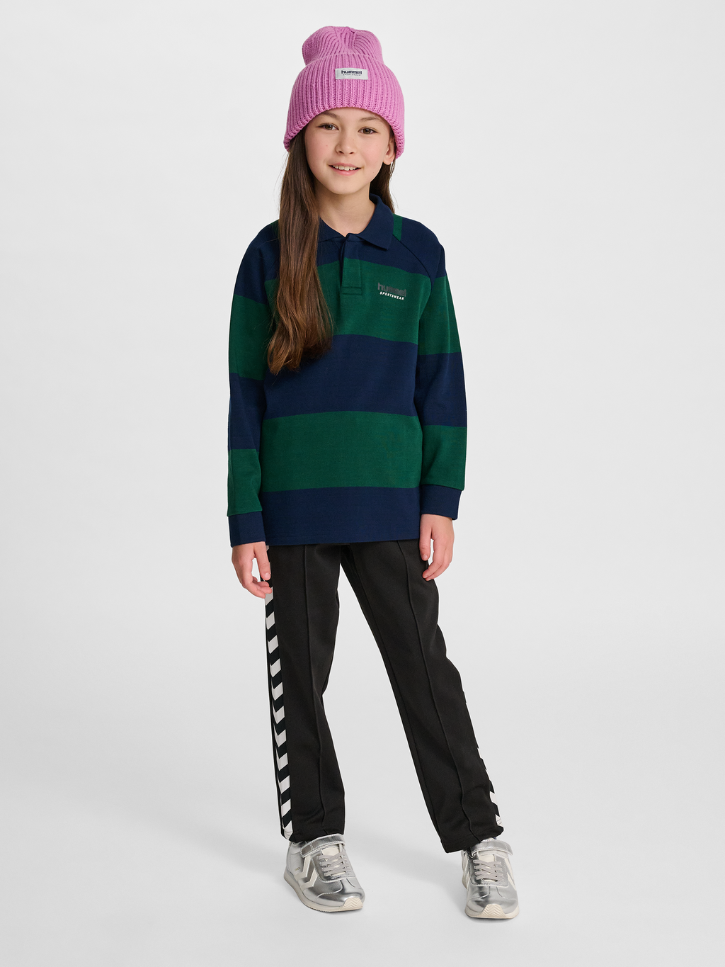 hmlJR LOOSE STRIPED POLO L/S