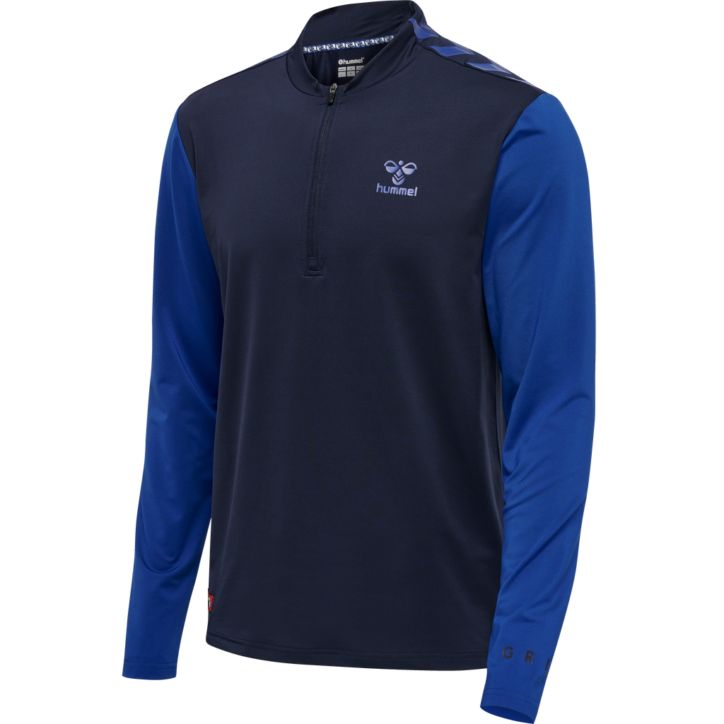 hmlPRO GRID HALF ZIP TRAINING L/S