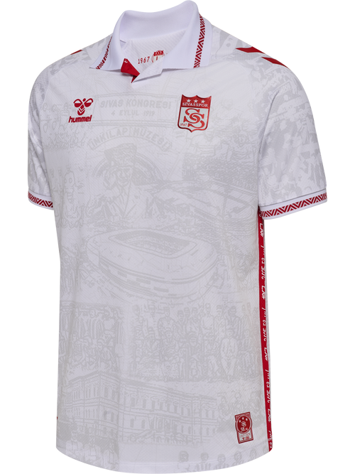 hummel SIVASSPOR 25/26 AWAY JERSEY S/S - WHITE/TRUE RED | hummel.net