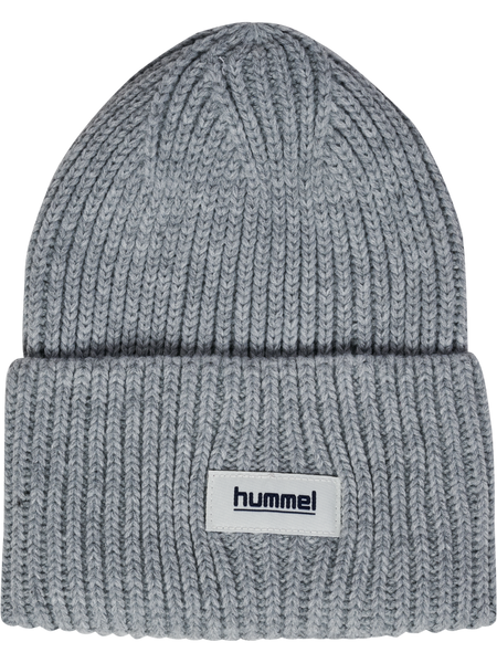 hummel JR HEAVY RIB KNIT BEANIE - GREY MELANGE | hummel.net